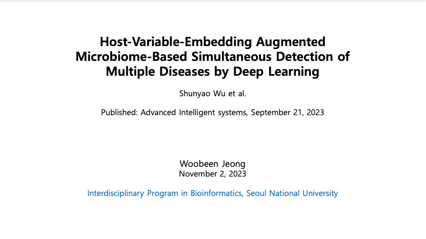 Host-Variable-Embedding Augmented Microbiome-Based Simultaneous Detection of Multiple Diseases by Deep Learning